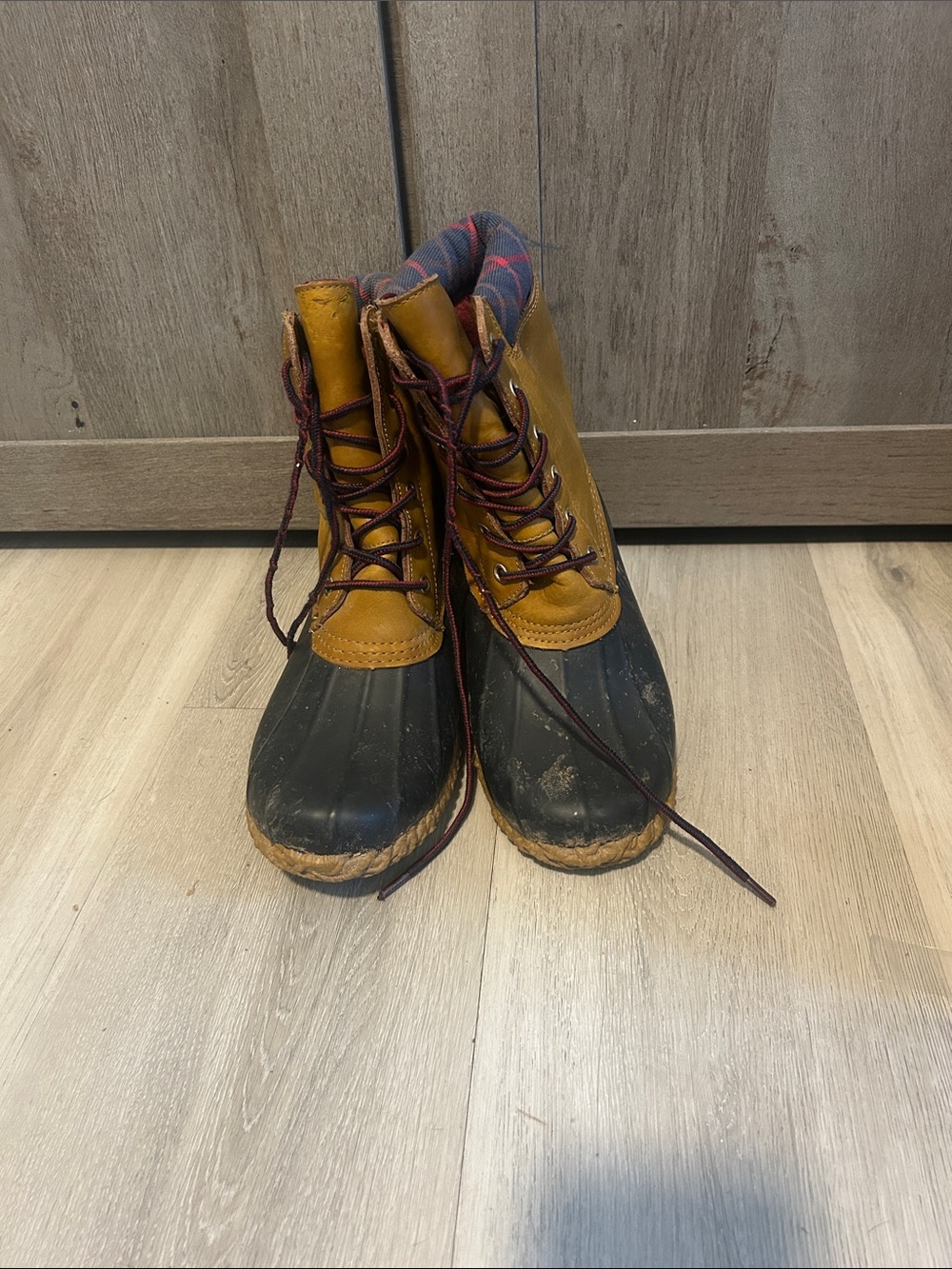 Cougar Two-Tone Brown and Black Winter Rain Boots
